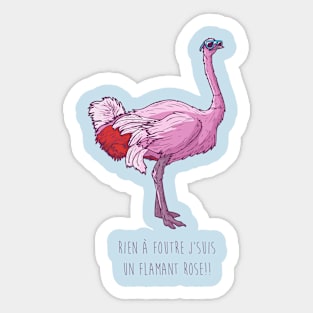 Pink ostrich Sticker